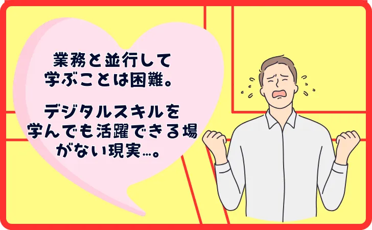 ⑦先端IT領域のスキルアップに対して28.2%は「それを活かす場がない」（経済産業省：デジタル人材政策に関する調査）